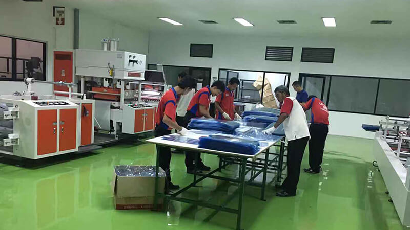 Toden Machinery uses Plasttic boxes Gluing Machine to produce plug-in boxes for Indonesia customers