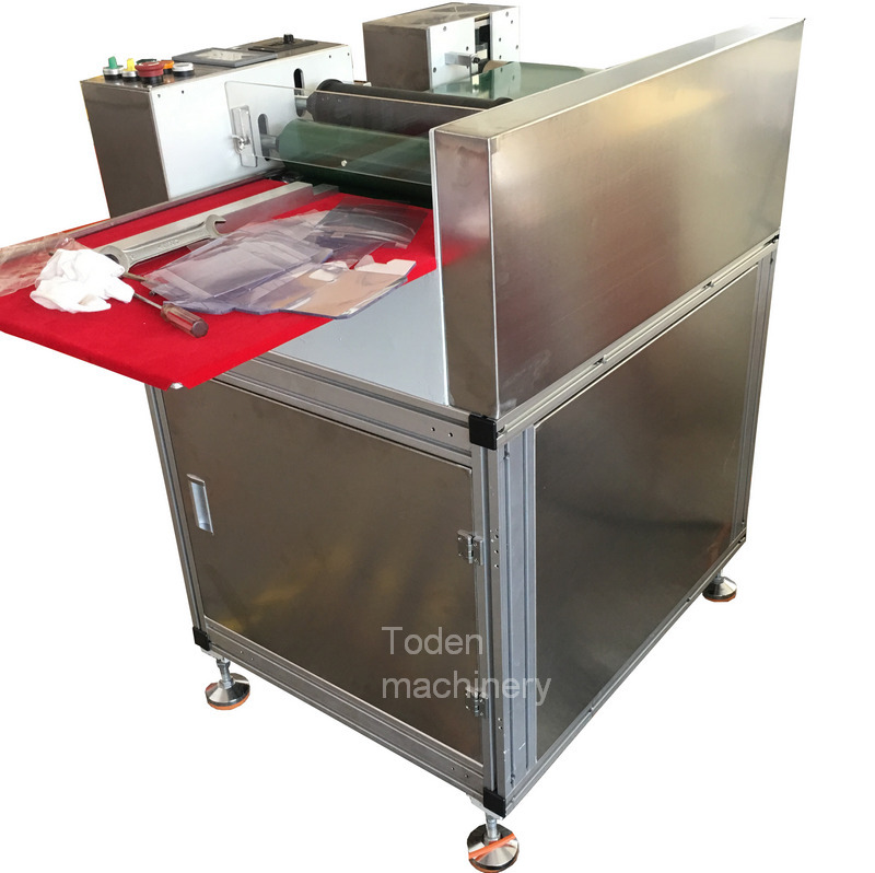 Automatic Plastic boxes folding and gluing machine