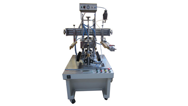 Semi automatic cylinder tube side gluing machine