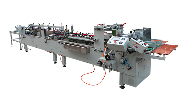 Automatic Plastic boxes folding and gluing machine